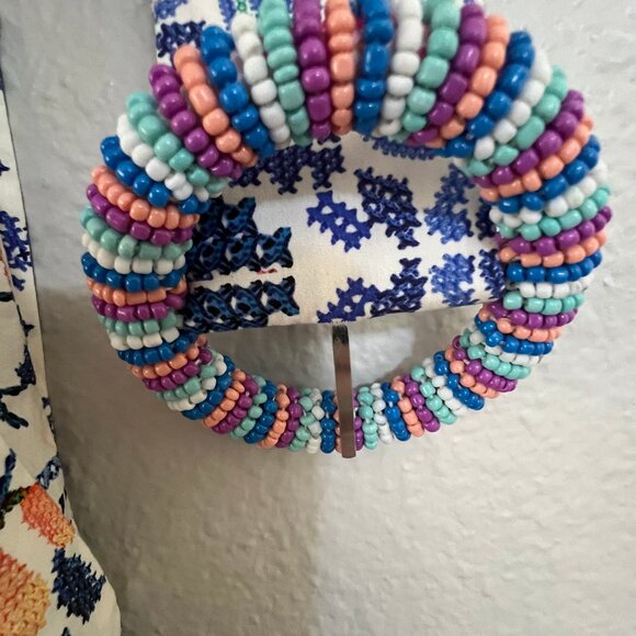 FARM Rio Romantic Bandanas Puff-Sleeve Belted Romper – Size L – NWOT - Picture 12 of 16